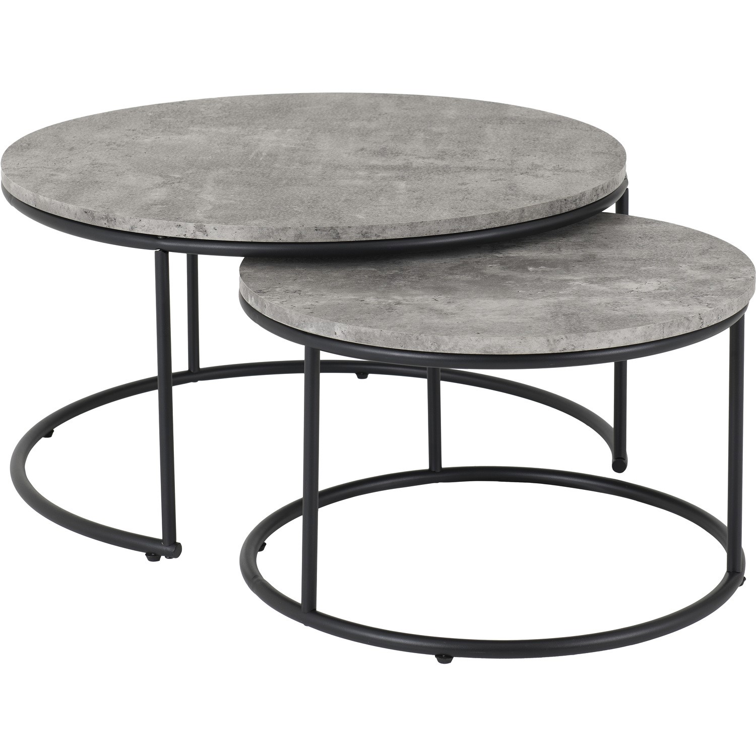 Photo of Small athens round coffee table set - concrete effect