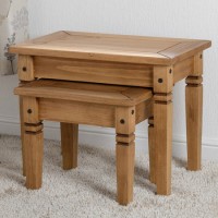 Seconique Salvador Solid Pine Nest of Tables
