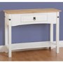 Console Table in White with Pine Top - Corona