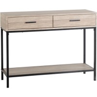 Warwick Console Table in Oak and Metal with 2 Drawers