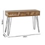Ottawa Oak Effect & Black 3 Drawer Console Table - Seconique
