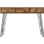 Ottawa Oak Effect & Black 3 Drawer Console Table - Seconique