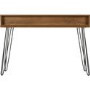 Ottawa Oak Effect & Black 3 Drawer Console Table - Seconique