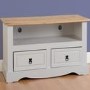 Corona 2 Drawer Flat Screen TV Unit in Grey - TV's up to 42"