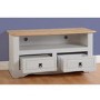 Corona 2 Drawer Flat Screen TV Unit in Grey - TV's up to 42"