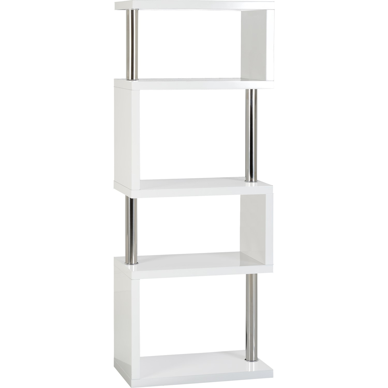 Seconique Charisma 5 Shelf Bookcase Unit In White Gloss Furniture123
