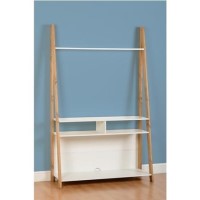 Santos White TV Unit with Wooden Frame - TV's up to 48"