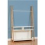 Santos White TV Unit with Wooden Frame - TV's up to 48"