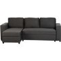 GRADE A2 - Dora Corner Sofa Bed in Dark Grey Fabric