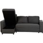 GRADE A2 - Dora Corner Sofa Bed in Dark Grey Fabric