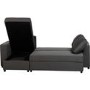 GRADE A2 - Dora Corner Sofa Bed in Dark Grey Fabric