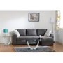 GRADE A2 - Dora Corner Sofa Bed in Dark Grey Fabric