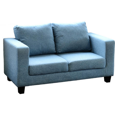 Seconique Tempo Two Seater Sofa in Blue Fabric