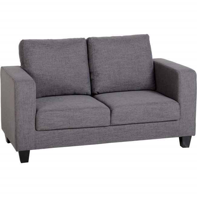 Grey 2 Seater Woven Fabric Sofa in a Box - Seconique