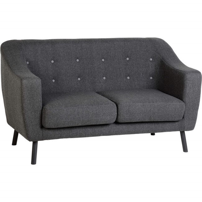 Seconique Ashley 2 Seater Sofa in Dark Grey Fabric