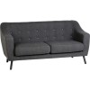 Seconique Ashley Modern 3 Seater Sofa in Dark Grey Fabric