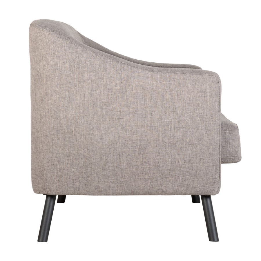 Seconique Ashley Upholstered Beige 3 Seater Sofa