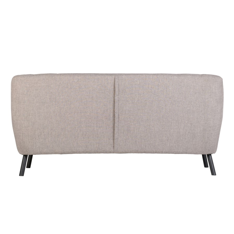 Seconique Ashley Upholstered Beige 3 Seater Sofa