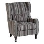 Seconique Sherborne Armchair in Upholstered Stripe Fabric - Grey