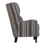 Seconique Sherborne Armchair in Upholstered Stripe Fabric - Grey