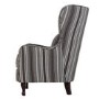 Seconique Sherborne Armchair in Upholstered Stripe Fabric - Grey