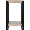 Warwick Low Plant Stand - Oak Effect and Metal