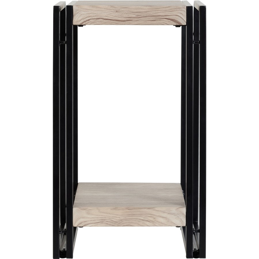 Warwick Low Plant Stand - Oak Effect and Metal