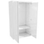 Lexi White High Gloss Bedside Table + Wardrobe + 4 Drawer Chest