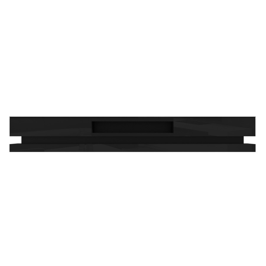 GRADE A2 - Extra Large Black Gloss TV Stand with LEDs- TV's up to 80" - Evoque
