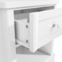 Victoria White 1 Drawer Bedside Table