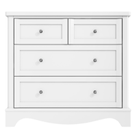 Victoria White 2+2 Chest of Drawers - 4 Drawers