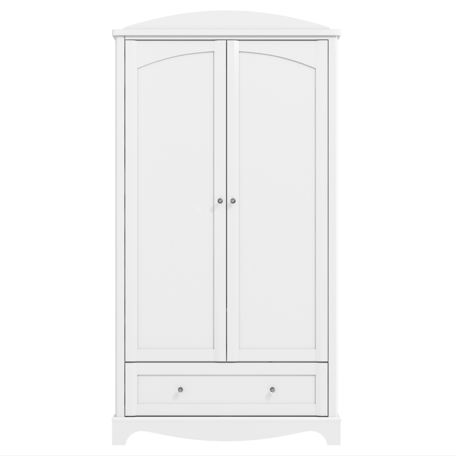 Victoria White Double Wardrobe with Drawer