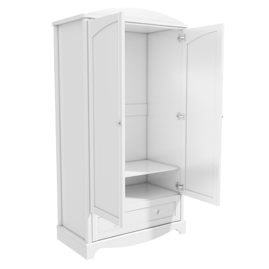 Victoria White Double Wardrobe with Drawer