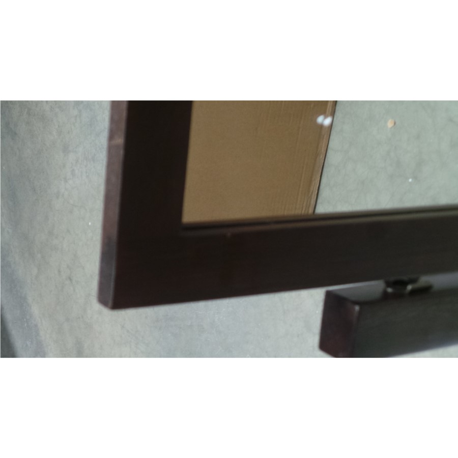 GRADE A2 - Pacific Solid Dark Oak Dressing Table Mirror - Walnut Effect