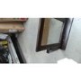 GRADE A2 - Pacific Solid Dark Oak Dressing Table Mirror - Walnut Effect