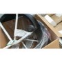 GRADE A2 - Seconique Washington Stowaway Dining Set - Black Glass/Chrome/Black PU