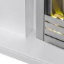 GRADE A1 - Adam Lomond Pure White Surround with Helios Electric Fire in Brushed Steel