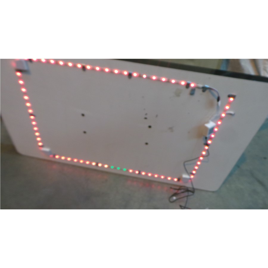 GRADE A3 - Tiffany Black High Gloss Rectangular Coffee Table with LED Lighting
