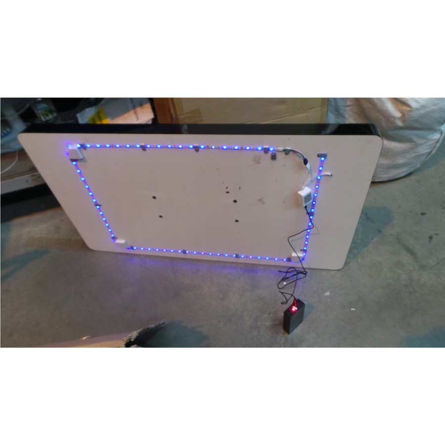 GRADE A3 - Tiffany Black High Gloss Rectangular Coffee Table with LED Lighting