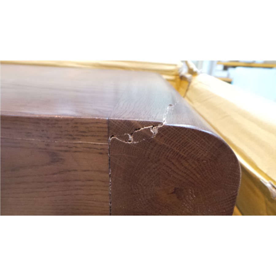 GRADE A3 - Windsor Solid Oak Shoe Cabinet - 20 Pairs 