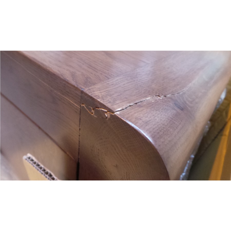 GRADE A3 - Windsor Solid Oak Shoe Cabinet - 20 Pairs 