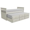 Oxford Captains Guest Bed With Storage in Cream - Trundle Bed Included