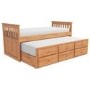 Oxford Captains Guest Bed With Storage in Pine - Trundle Bed Included