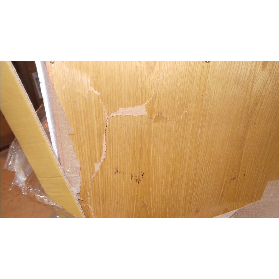 GRADE A3 - Atlantic 2 Drawer Solid Light Oak Bedside Table