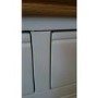 GRADE A3 - Charleston 4+3 Drawer Wide Chest in Stone White and Oak