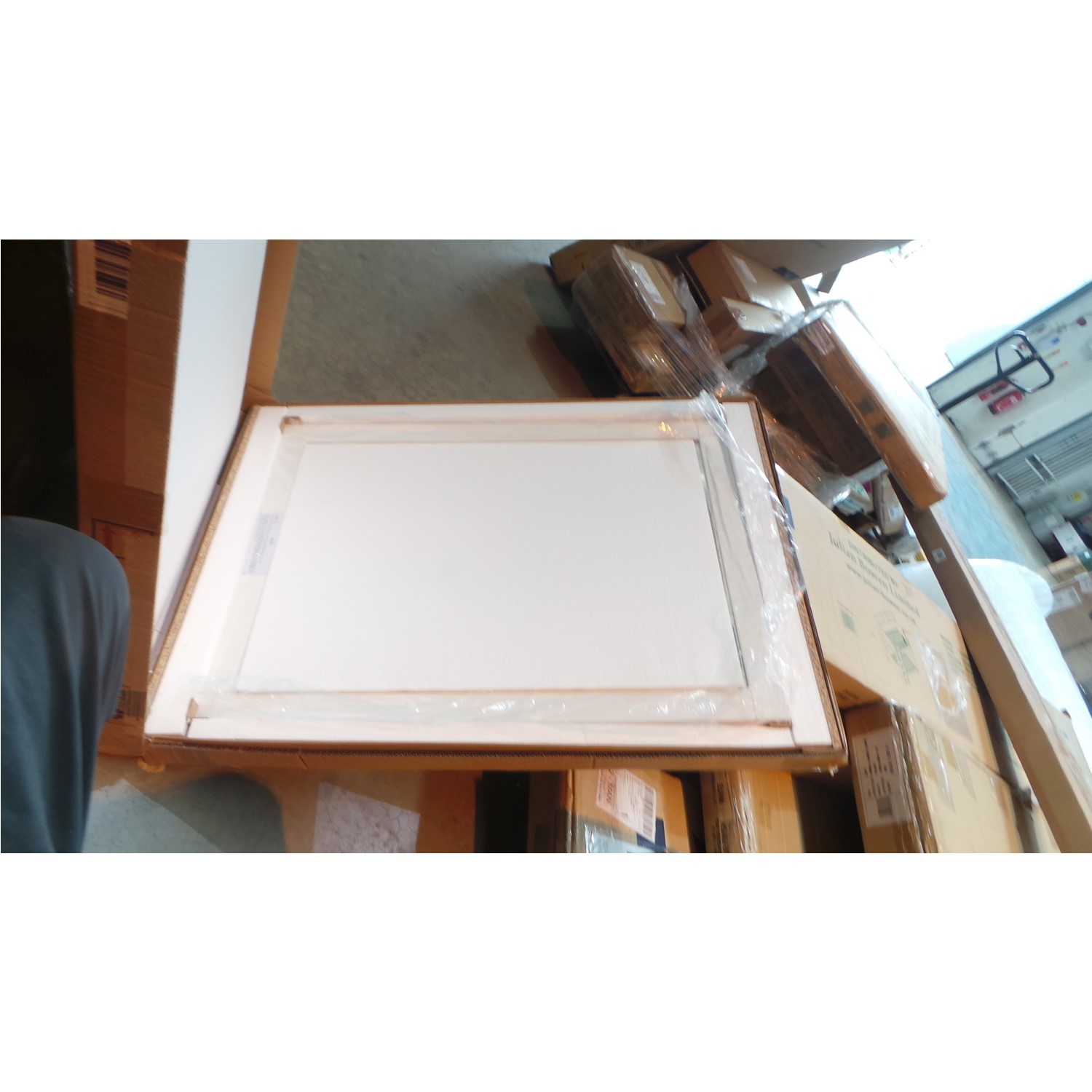 GRADE A2 Lexi White High Gloss Wall Mirror Furniture123