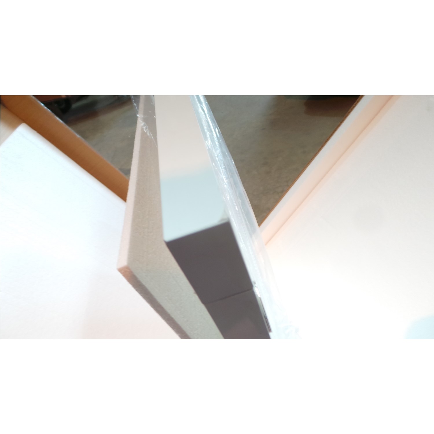 GRADE A2 Lexi White High Gloss Wall Mirror Furniture123