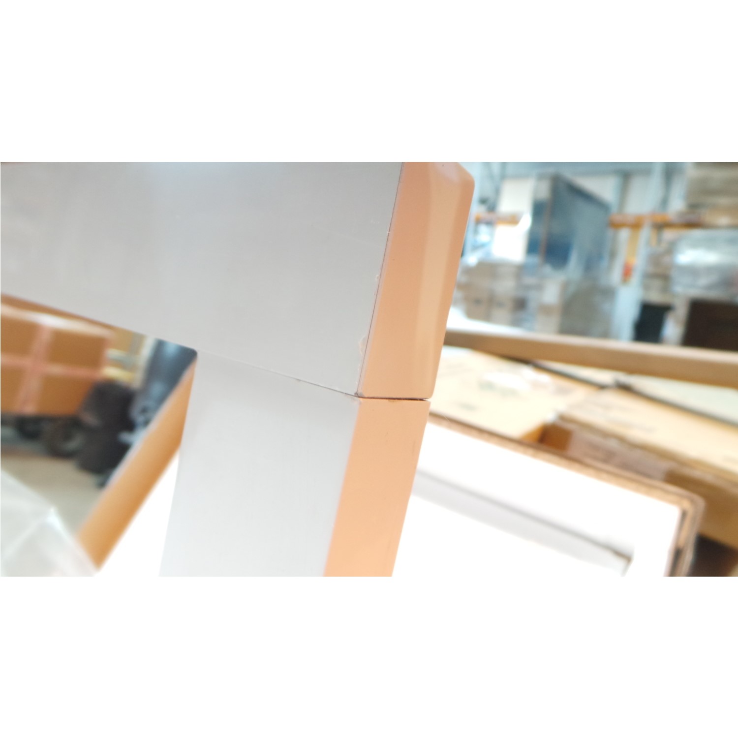 GRADE A2 Lexi White High Gloss Wall Mirror Furniture123