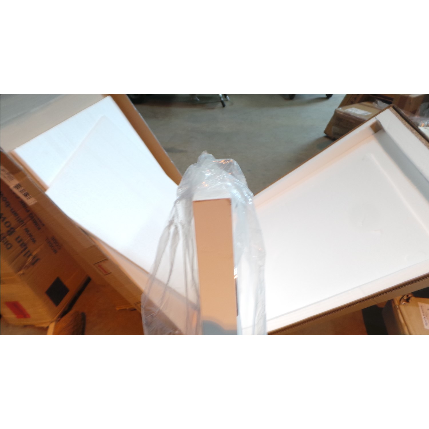 GRADE A2 Lexi White High Gloss Wall Mirror Furniture123