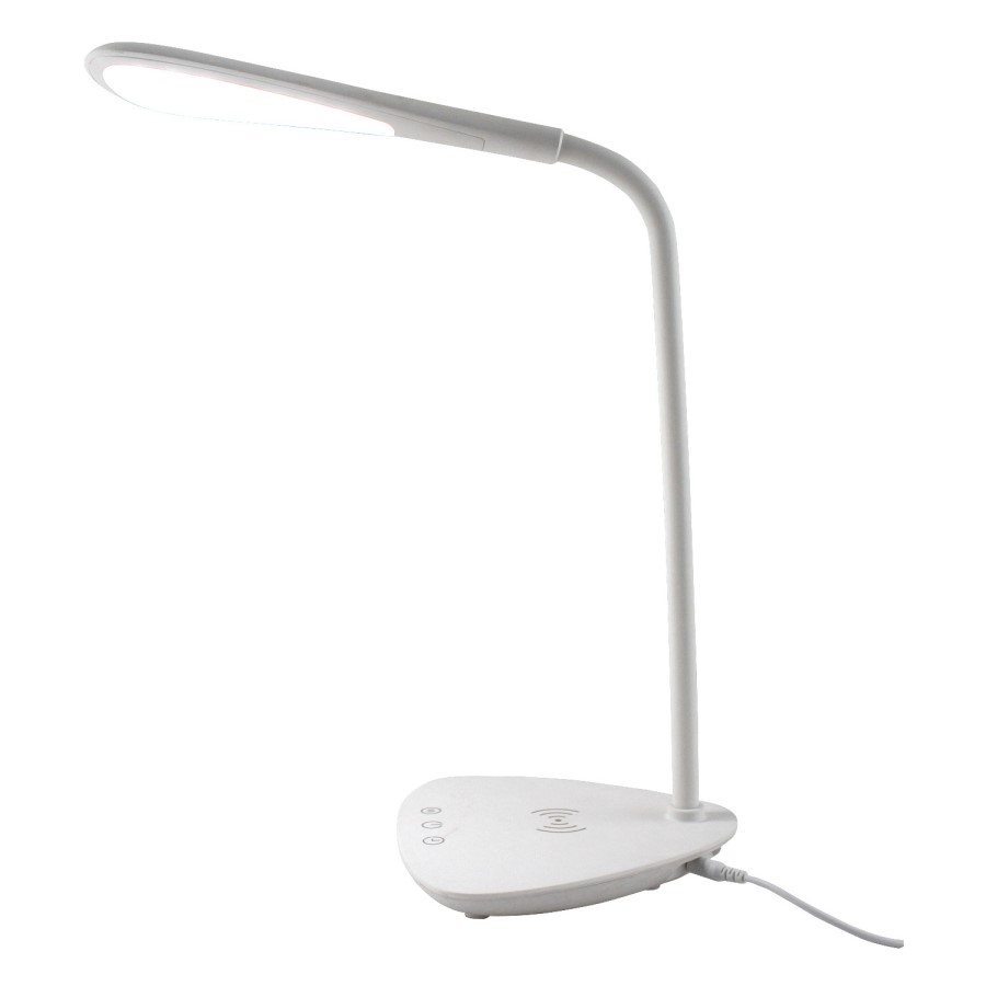 electriQ LED Desk Lamp with Wireless Charging For Your Mobile Phone- Qi Compatible